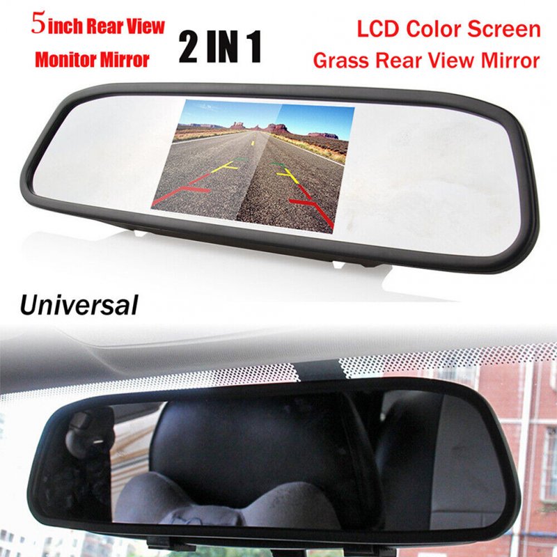 Car Backup Camera Kit 5 inch TFT LCD Monitor 170° Wide Viewing Angle Night Vision Reverse Parking Camera Waterproof 