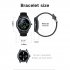 Y92 Smart Watch Heart Rate Blood Pressure Health Monitoring Bluetooth compatible Calling Sports Fitness Smartwatch black leather