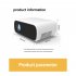 YG280 Mini Small Projector HD 1080P LED Micro Projector Portable Home Media Player With Multi function Interface White US Plug