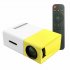 YG300 1080P Home Theater Cinema Usb Hdmi compatible AV SD Mini Portable Hd Led Projector Black White US Plug