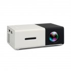 YG300 1080P Home Theater Cinema Usb Hdmi compatible AV SD Mini Portable Hd Led Projector Black White US Plug