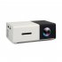 YG300 1080P Home Theater Cinema Usb Hdmi compatible AV SD Mini Portable Hd Led Projector Black White EU Plug