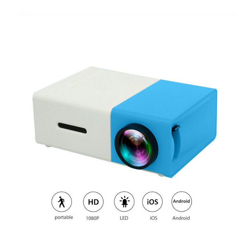 YG300 Pico Projector 3.5mm Audio 320x240 Pixels HDMI USB Mini Projector Home Media Player U.S. regulations