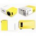 YG300Portable Projector HD 1080P Mini Video Projector Home Video Smart Projectors with Remote Control EU Plug