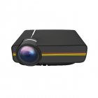YG400 Universal HD <span style='color:#F7840C'>Portable</span> Homehold Multimedia <span style='color:#F7840C'>Projector</span> with Built-in Loudspeaker Support 100inch Large Screen Projection black_regular version