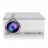 YG520 Mini LED Projector 1080P HDMI USB AV SD Snyc Display with Smartphone Home Theater  white EU Plug