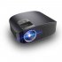 YG600 LCD LED Mini Projector 1080P Multi Screen Sync Display HDMI VGA USB Video Home Theatre black EU Plug