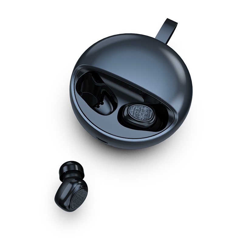 YH-03 Bluetooth Headset Wireless 360 Rotation HiFi Stereo Bluetooth 5.0 TWS  Wireless Headset with Mic black