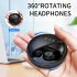YH 03 Bluetooth Headset Wireless 360 Rotation HiFi Stereo Bluetooth 5 0 TWS  Wireless Headset with Mic Rose gold