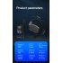 YJ76 Wireless Earpiece 110mAh Battery 10 Hours Talking Time Hands Free Left Ear Headset For Business Office Driving Trucker black