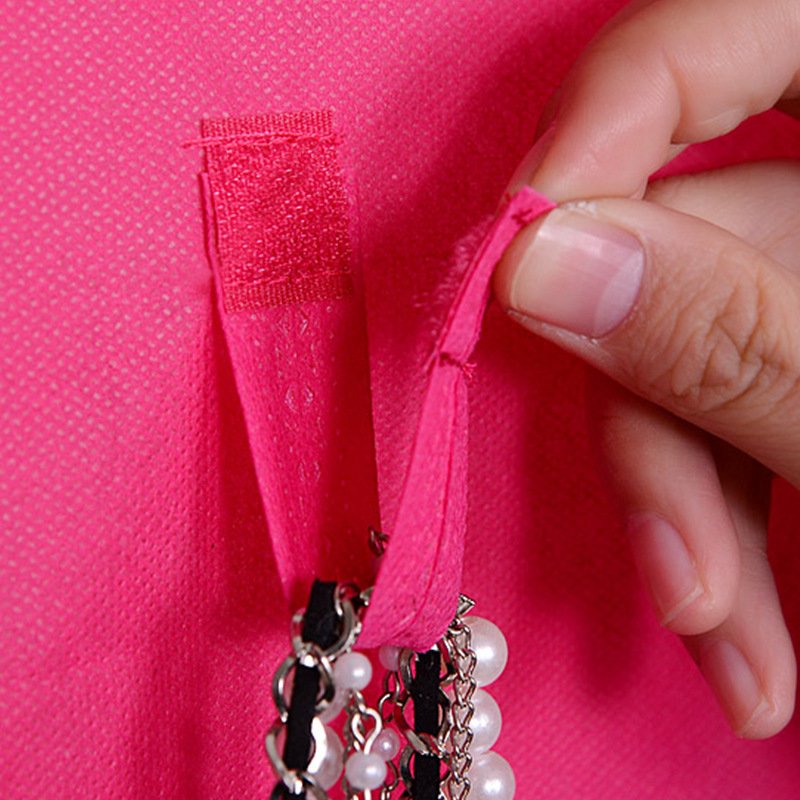 30 Pocket 24 Hanging Loop Storage Bag Jewelry Holder Necklace Bracelet Earring Ring Organizer Jewelry Bag 83*45cm 