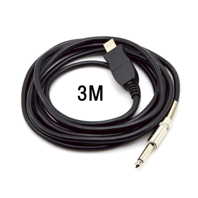 3m USB Interface Male to 6.35mm Electric Guitar Converter Cable Studio Audio Cable Guitar Computer Connector Cord Adapter  USB to 6.35/guitar