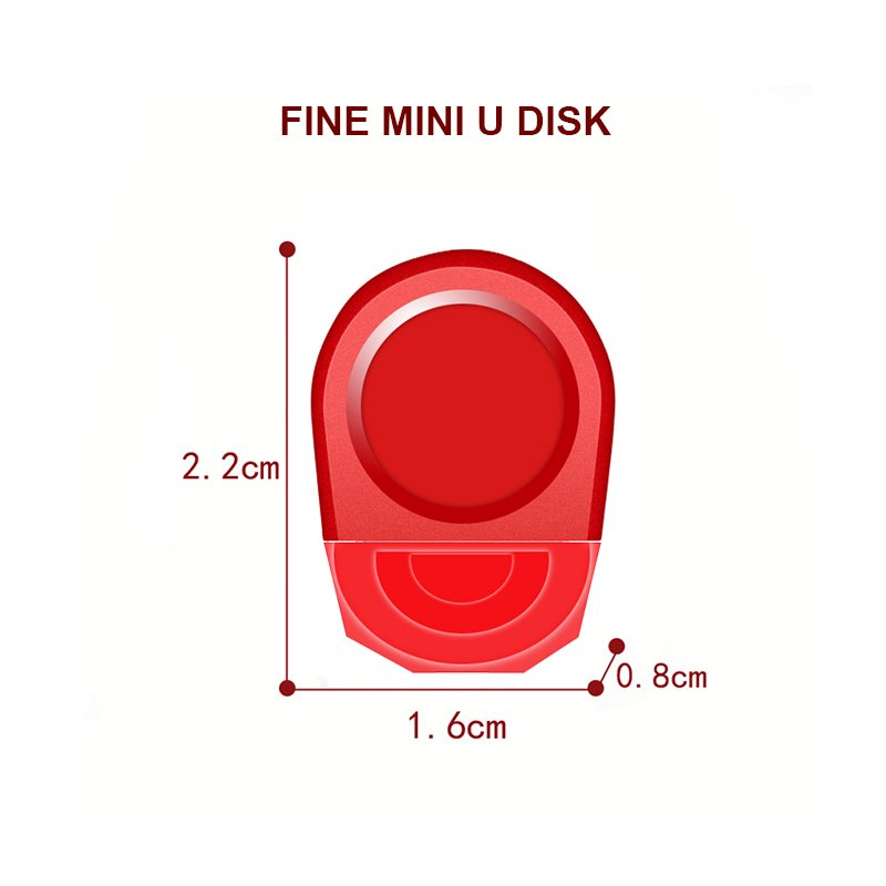 Mini Short Small U Disk 16g 32g 64g Car U Disk Usb Flash Drive Computer Mobile Music Metal Waterproof U Disk red