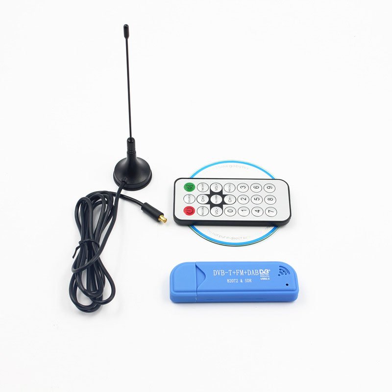 USB2.0 FM DAB DVB-T RTL2832U R820T2 RTL-SDR SDR Dongle Stick Digital TV Tuner Remote INFRARED Receiver with Antenna 