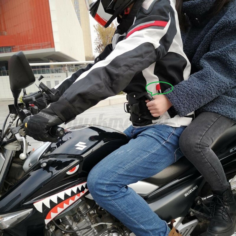 Motorcycle Atv Passenger Safety Belt Rear Seat Grab Grip Handle Belly Armrest 