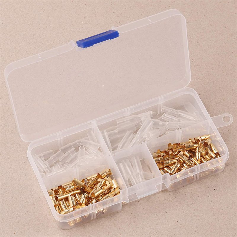 120pcs 3.5mm Connectors Kit Cold-pressed Wiring Plug-in Terminal With Insulation Cover Reed Insert Sheath 