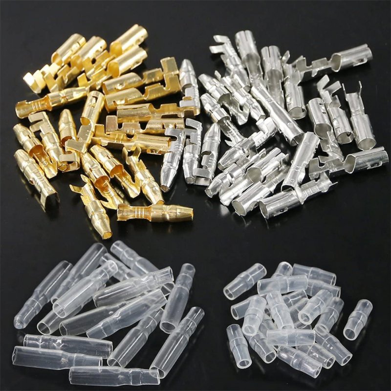 240pcs 3.9mm Connectors Kit Cold-pressed Wiring Plug-in Terminal With Reed Insert Sheath Insulation Cover 