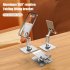 YY 023 Folding Cell Phone Stand Desk Adjustable Phone Holder Aluminum Alloy Tablet Stand Anti Slip Base For All Phones Tablet grey below 10 inches
