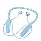 Yb03 Wireless Bluetooth-compatible Headset With Digital Display Semi-in-ear Neck-mounted Sports Earbuds Stereo Music Earphone blue