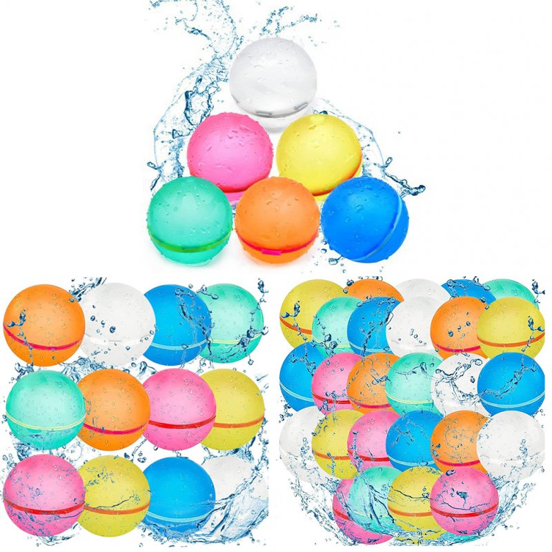 12Pcs Water Balloons Latex Automatic Water Filling Magnetic Suction Water Balls Summer Outdoor Games Random Color
