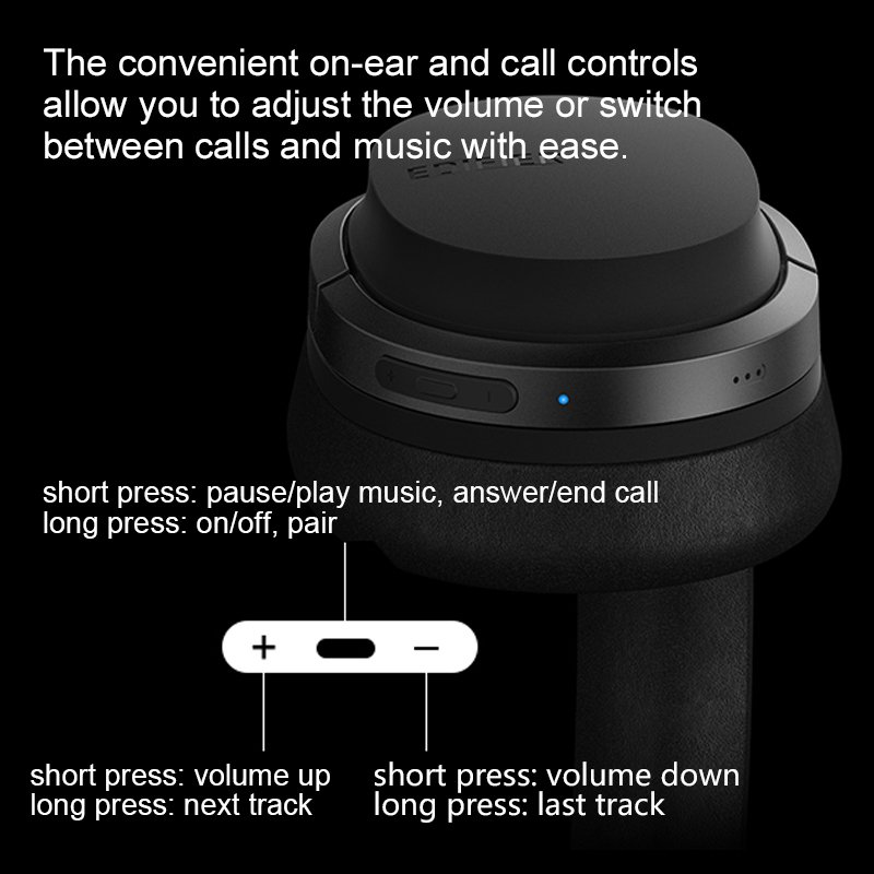 Original EDIFIER W830BT Wireless Headphones Bluetooth 4.1 Foldable Earphone Apt-X Codec NFC tech 95 Hours Playback with Mic 