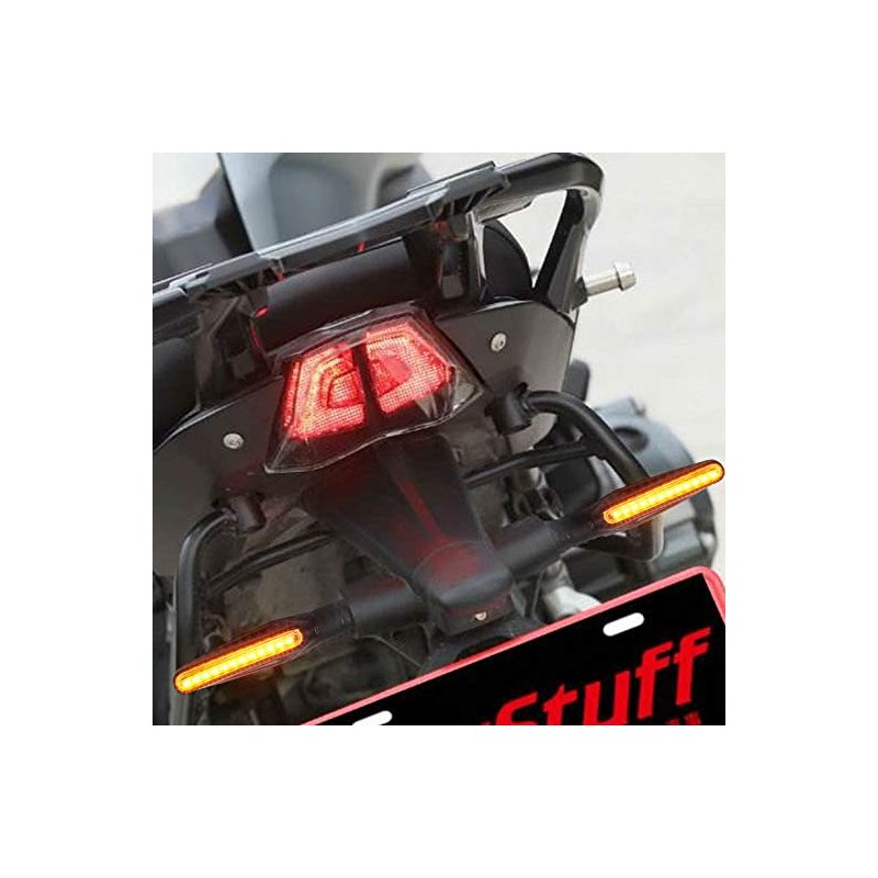 4pcs 12V 12LED Flowing LED Motorcycle Turn Signal Indicators Lights 