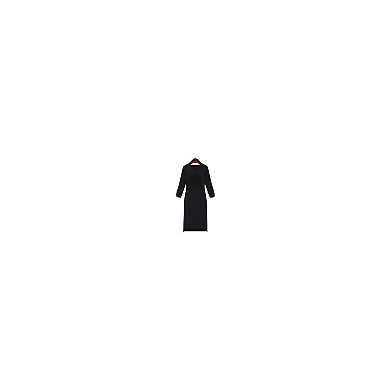 YesFashion Long Sleeve Dress - Black 3XL
