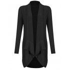 YesFashion Women s Fashion Long Sleeve Drapped Open Front Shawl Collar High Low Knit Cardigan