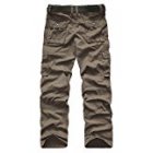Yesfashion Men s Pure Cotton Tooling Trousers Black And Gray 29