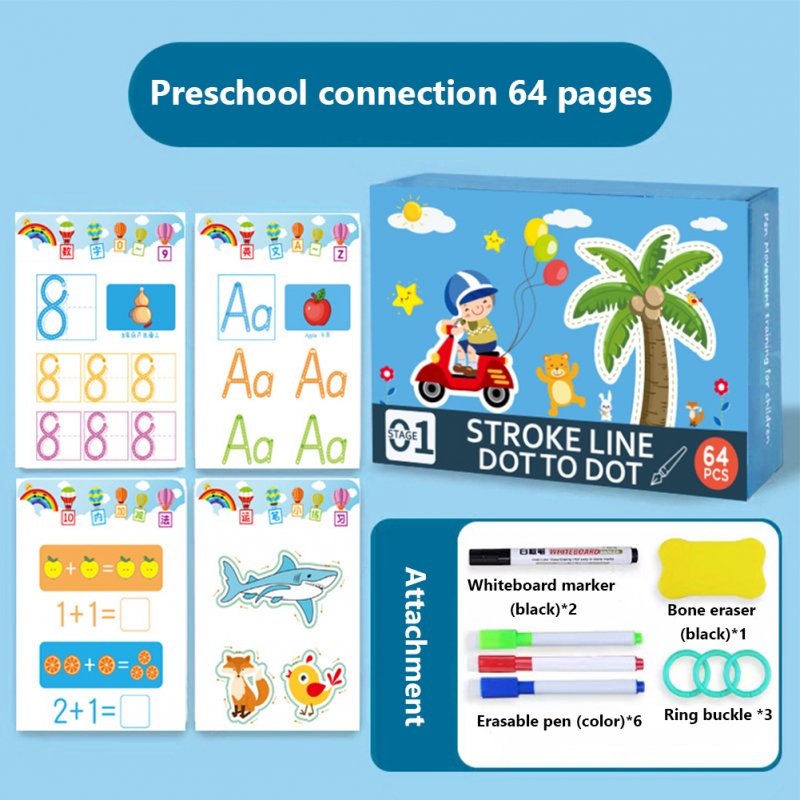 Wipe Clean Workbook Alphabet Numbers Preschoolers Handwriting Workbooks Kids Reusable Handwriting Workbooks For Preschools 