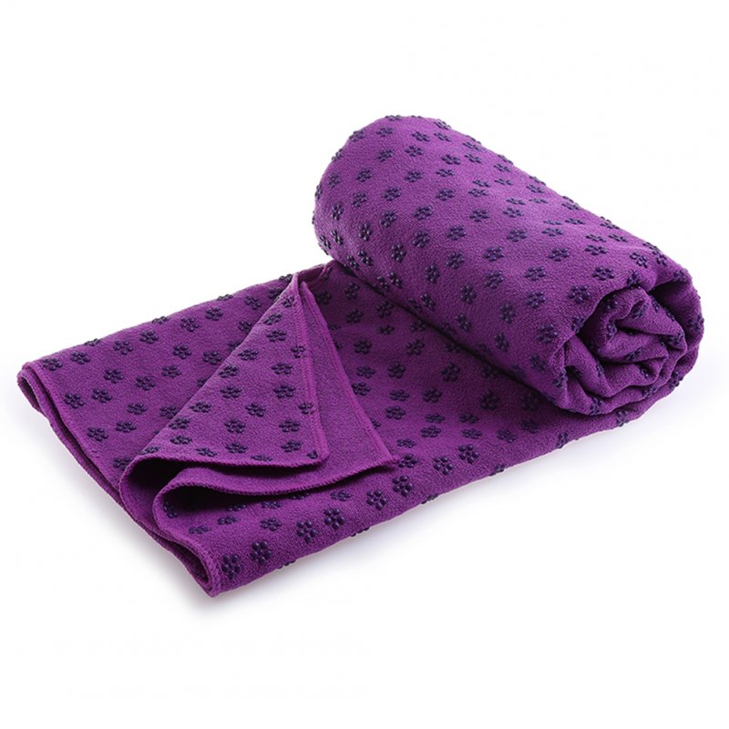 Yoga Mat Outdoor Picnics Pad Non-slip Design Antibacterial Microfiber Picnics Towel Blanket purple_183 * 63CM
