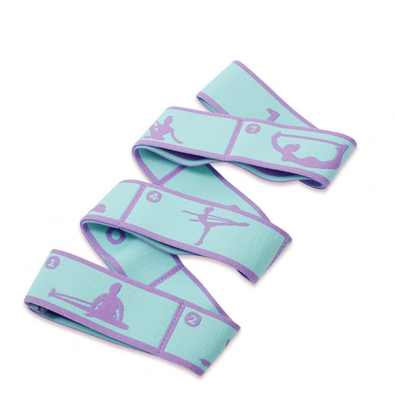 Yoga Stretch Resistance Bands Soft Non-slip Multifunctional Weight Loss Fitness Elastic Band For Physical Therapy blue purple
