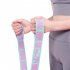 Yoga Stretch Resistance Bands Soft Non slip Multifunctional Weight Loss Fitness Elastic Band For Physical Therapy Purple Cyan