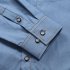 Yong Horse Men s Casual Slim Fit Button Down Long Sleeve Denim Shirt Light blue L