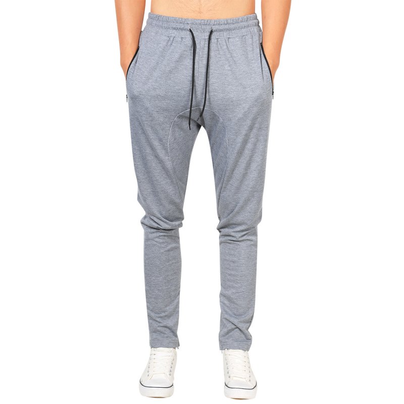 Yong Horse Men's Casual Jogger Pants Fitness Workout Gym Running Sweatpants Light Grey_L