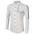 Yong Horse Men s Causal Fashion Print Long Sleeve Shirt White Size M