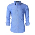 Yong Horse Men s Classic Slim Fit Long Sleeve Casual Western Oxford ShirtsC1K5