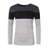 Yong Horse Men s Color Block Slim Fit Crew Neck Long Sleeve Basic T Shirt75FF