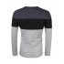 Yong Horse Men s Color Block Slim Fit Crew Neck Long Sleeve Basic T ShirtHP5Y