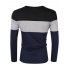 Yong Horse Men s Color Block Slim Fit Crew Neck Long Sleeve Basic T ShirtVLHA