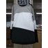Yong Horse Men s Contrast Color Crew Neck Long Sleeve Basic T Shirt Top Black grey M