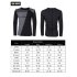 Yong Horse Men s Contrast Color Crew Neck Long Sleeve Basic T Shirt Top Black grey M
