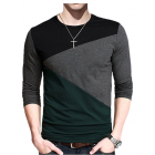 YongHorse Men's T-Shirt Black-grey-green XL
