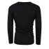 Yong Horse Men s Contrast Color Crewneck Long Sleeve Basic T Shirt Top Black   light gray XL