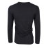 Yong Horse Men s Contrast Color Crew Neck Long Sleeve Basic T Shirt Top Black gray 2XL