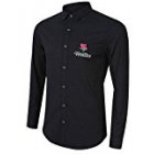 Yong Horse Men s Fashion Rose Embroidery Long Sleeve Shirt White Size M