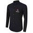 Yong Horse Men s Fashion Rose Embroidery Long Sleeve Shirt White Size M