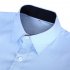 Yong Horse Men s Folding Pocket Long Sleeve Shirt Improved Version  Light Blue Size M