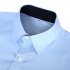 Yong Horse Men s Folding Pocket Long Sleeve Shirt Improved Version  Light Blue Size M