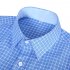 Yong Horse Men s Lattice Classics Casual Shirt Improved Version  Blue Size M